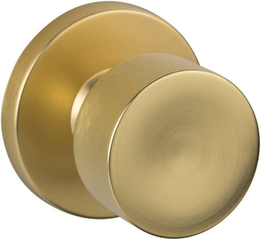 Sure-Loc Bergen Passage Door Knob with Round Rose, Satin Brass