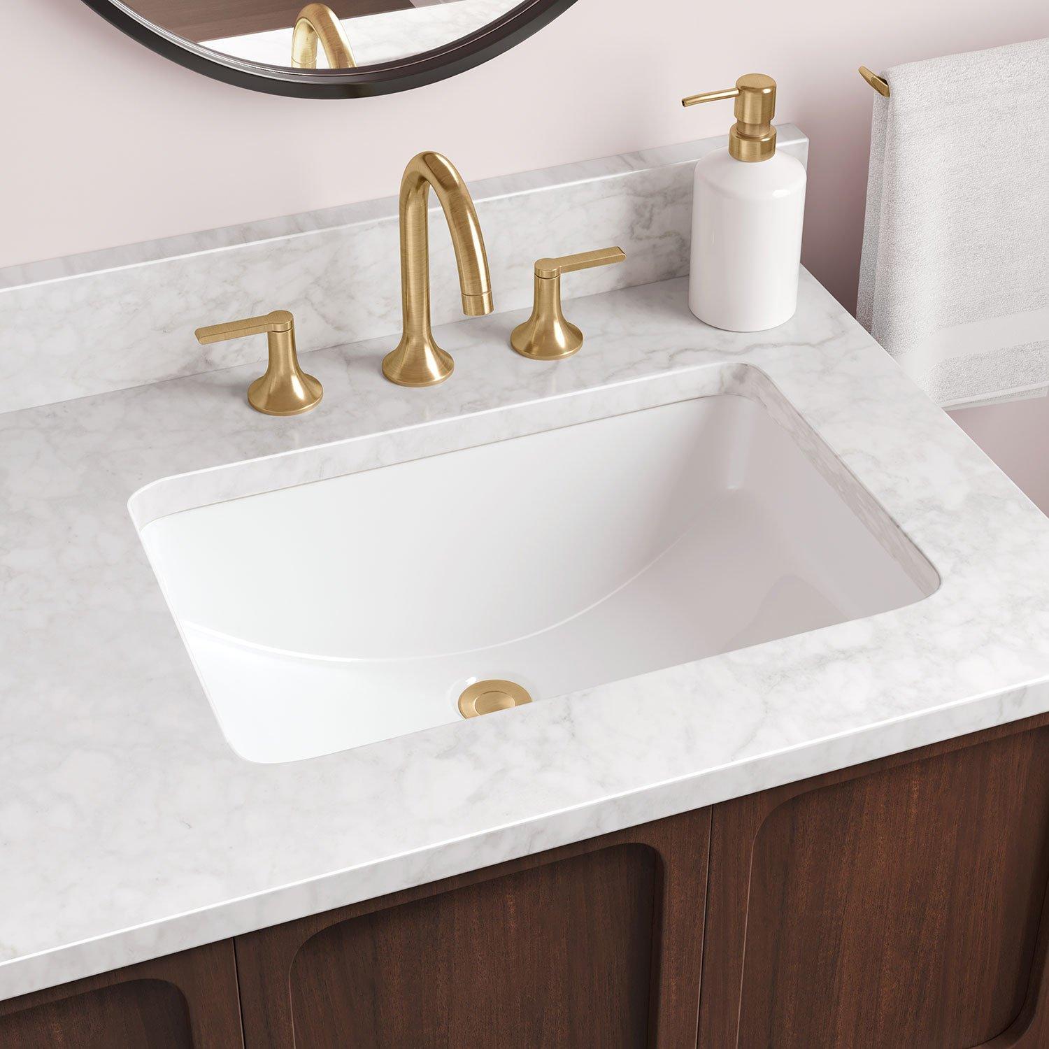 Signature Hardware Myers 21 in. Rectangular Undermount Bathroom Sink, White