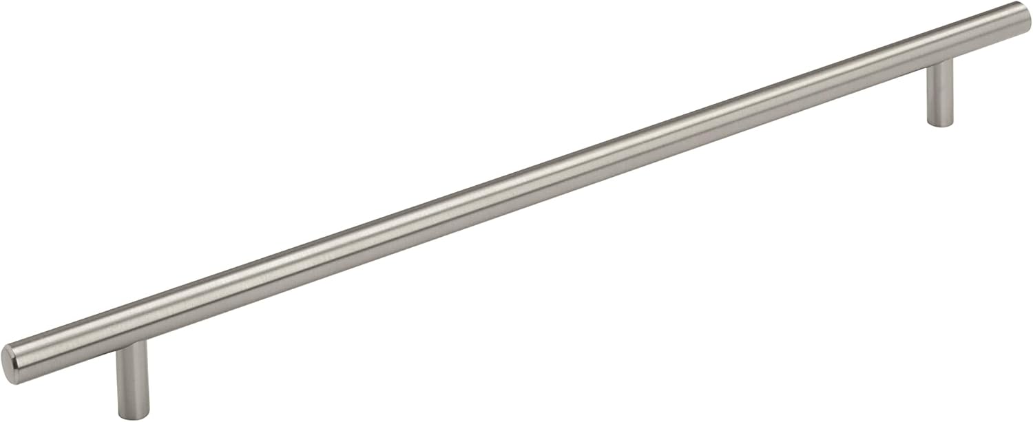 Amerock Bar Pulls 12-5/8 in. Drawer Pull, Satin Nickel