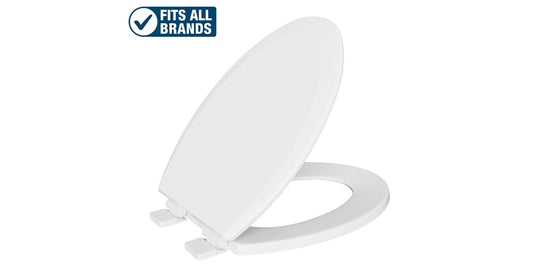 PROFLO Elongated Soft-Close Closed-Front Toilet Seat, White