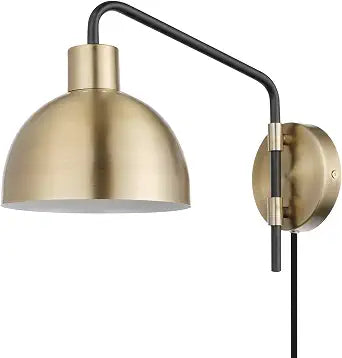 Globe Electric Dimitri 8 in. Wall Sconce, Antique Brass