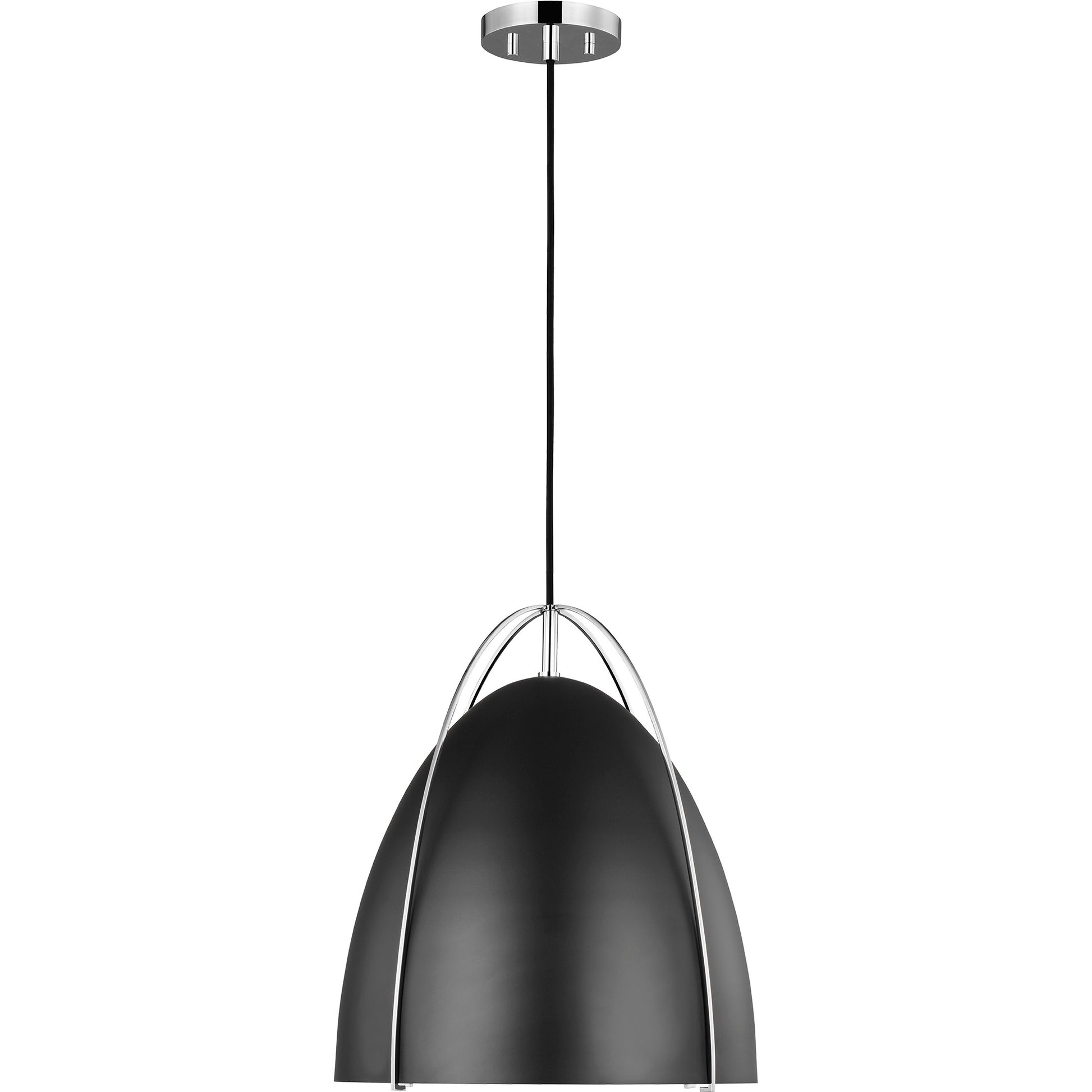 Visual Comfort Studio Norman 1-Light Pendant, Chrome