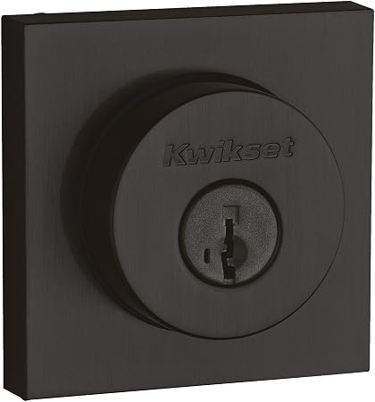 Kwikset 159 Single-Cylinder Square Deadbolt with SmartKey, Venetian Bronze