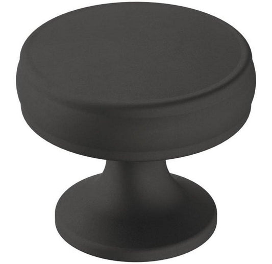 Amerock Renown 1-1/4 in. Round Cabinet Knob, Matte Black