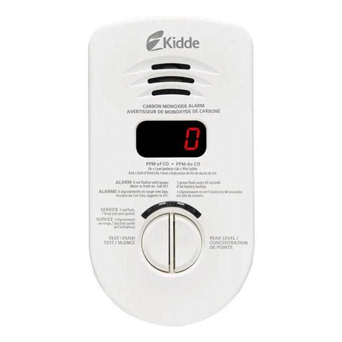 Kidde 10-Year Worry-Free Plug-In Carbon Monoxide Detector with Digital Display