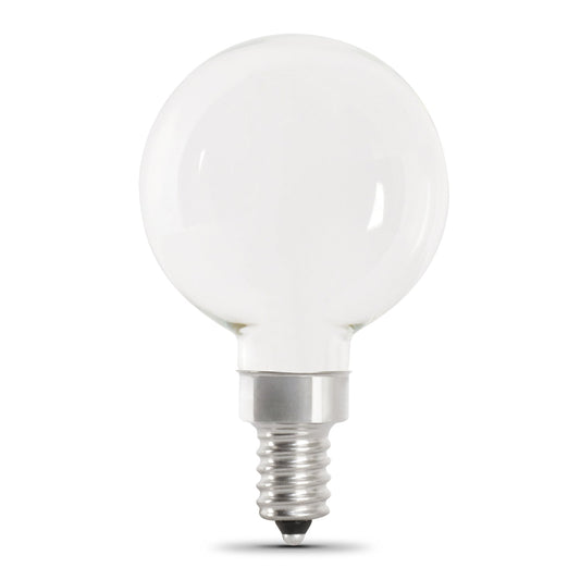 Feit Electric 40W Eq. G16.5 Globe Dimmable Filament LED Edison Bulb, Daylight 5000K (12-Pack)