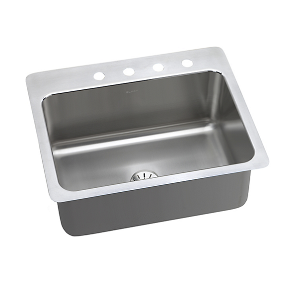 Elkay Lustertone Classic 27" Stainless Steel Single Bowl Dual Mount Kitchen Sink — Customer Return