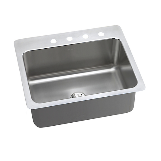 Elkay Lustertone Classic 27" Stainless Steel Single Bowl Dual Mount Kitchen Sink — Customer Return