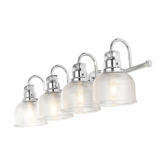 Jonathan Y Virginia 25.25 in. 3-Light Chrome Metal/Glass LED Vanity Light