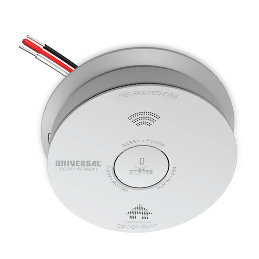 USI Hardwired 10-Year Battery Backup Photoelectric Smoke Detector w/ Voice Alert, 3-Pack