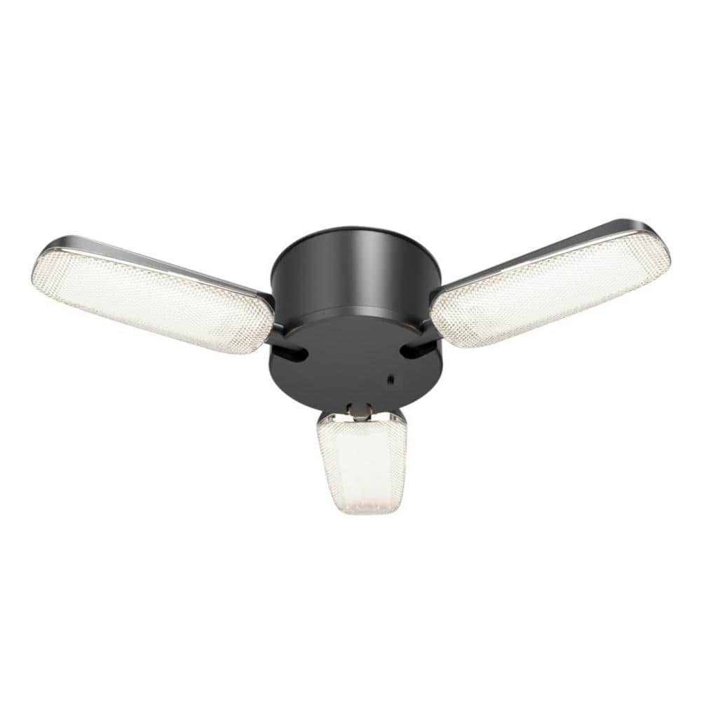 Commercial Electric 1.25 ft. 3-Head 8000-Lumen Integrated LED Utility Shop Light with Remote