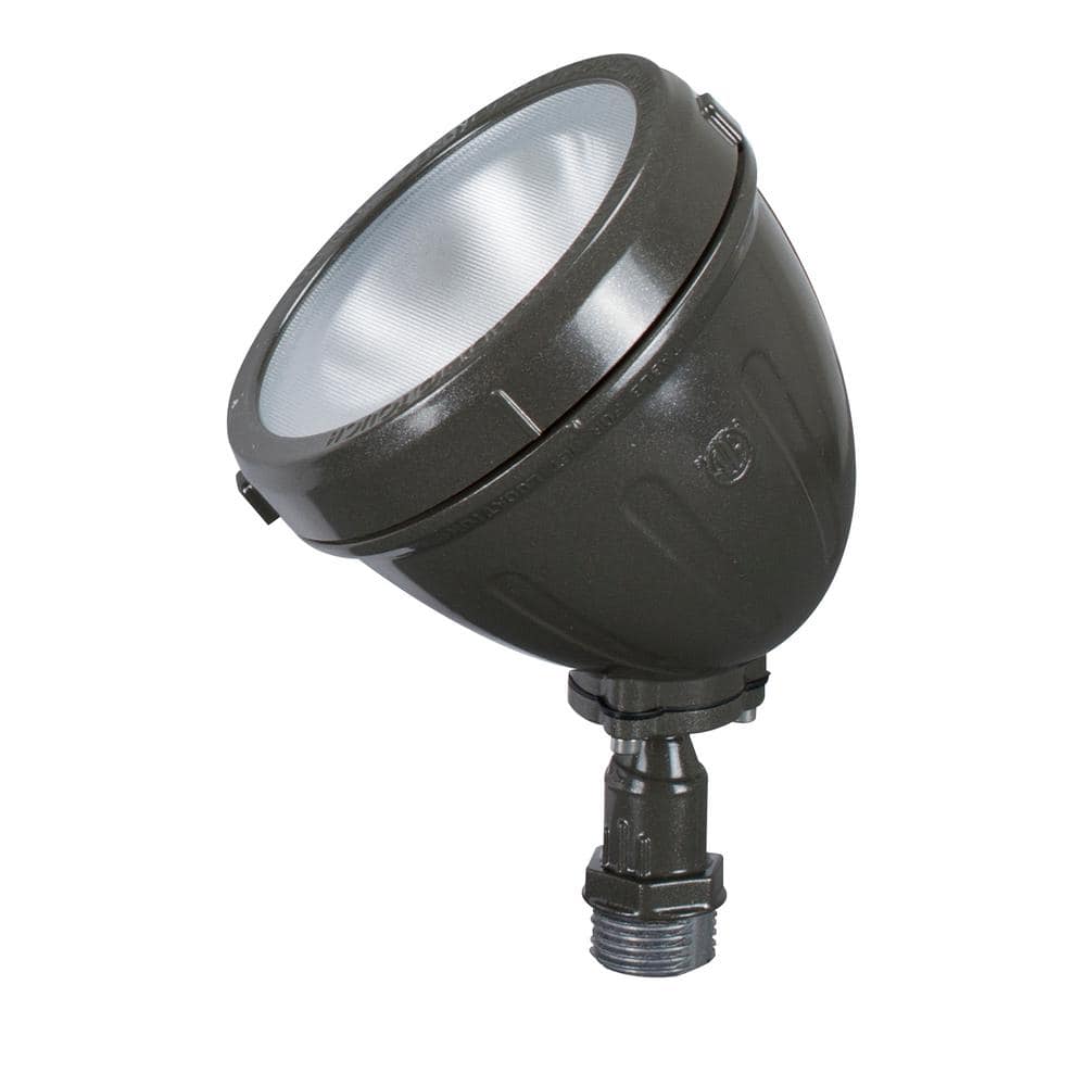 Commercial Electric 14-Watt Bronze Hardwired Integrated LED Metal Spot Landscape Flood Light, 1100 Lumens