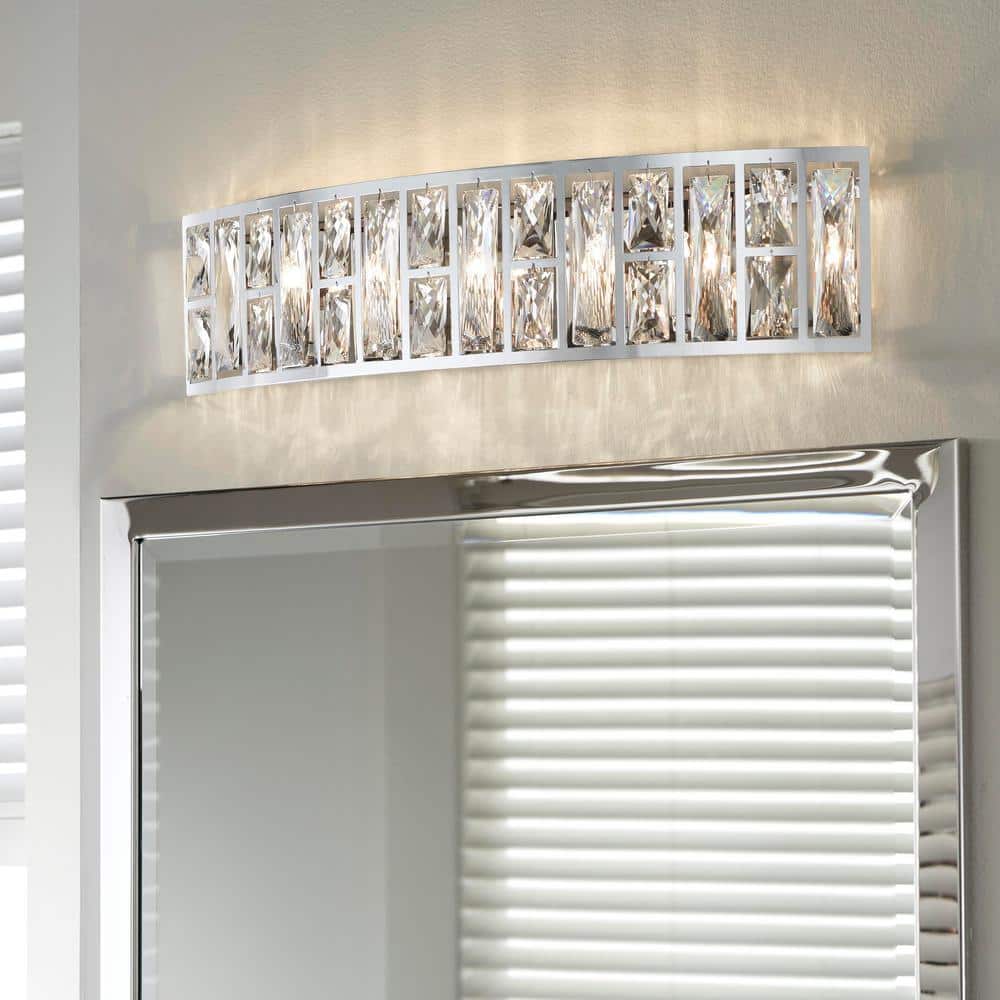 Home Decorators Collection Kristella 24 in. 5-Light Vanity Light, Chrome