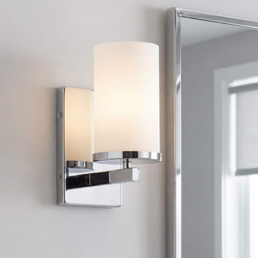 Kichler Crosby 1-Light Bathroom Wall Sconce, Chrome
