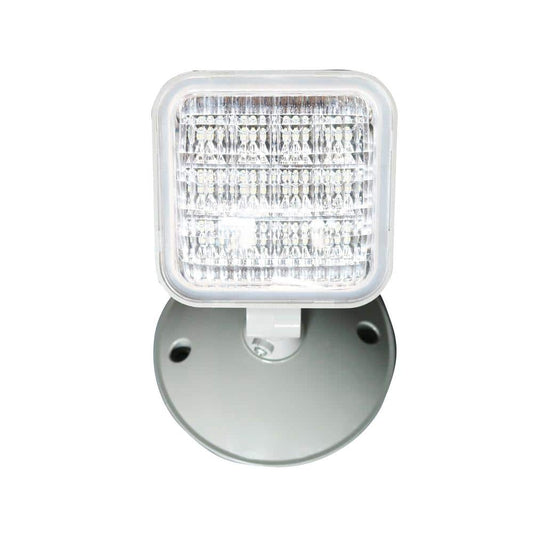 Commercial Electric 1.2-Watt Single Head Integrated LED Gray Emergency Remote Head Light