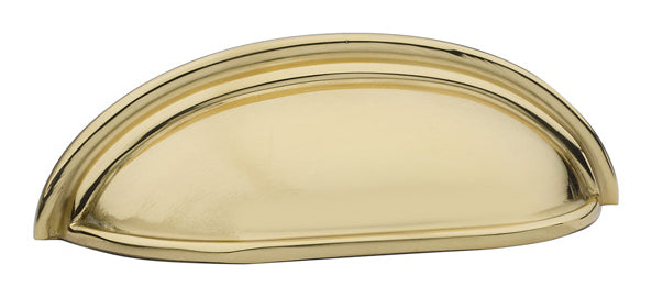 Emtek Solid Brass 3 in. Cabinet Cup Pull, Unlacquered Brass