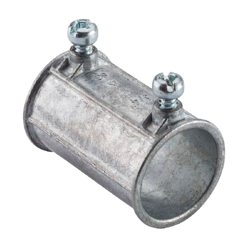 Halex 1/2 in. Electrical Metallic Tube (EMT) Set-Screw Coupling, Zinc (50-Pack)