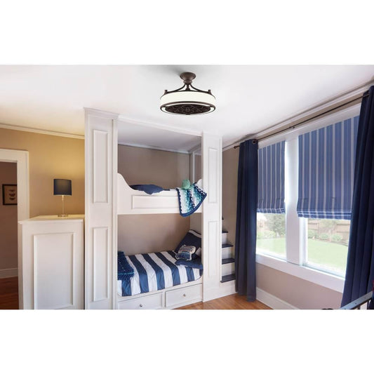 Home Decorators Collection Windara 22 in. LED Indoor/Covered Outdoor Bronze Ceiling Fan