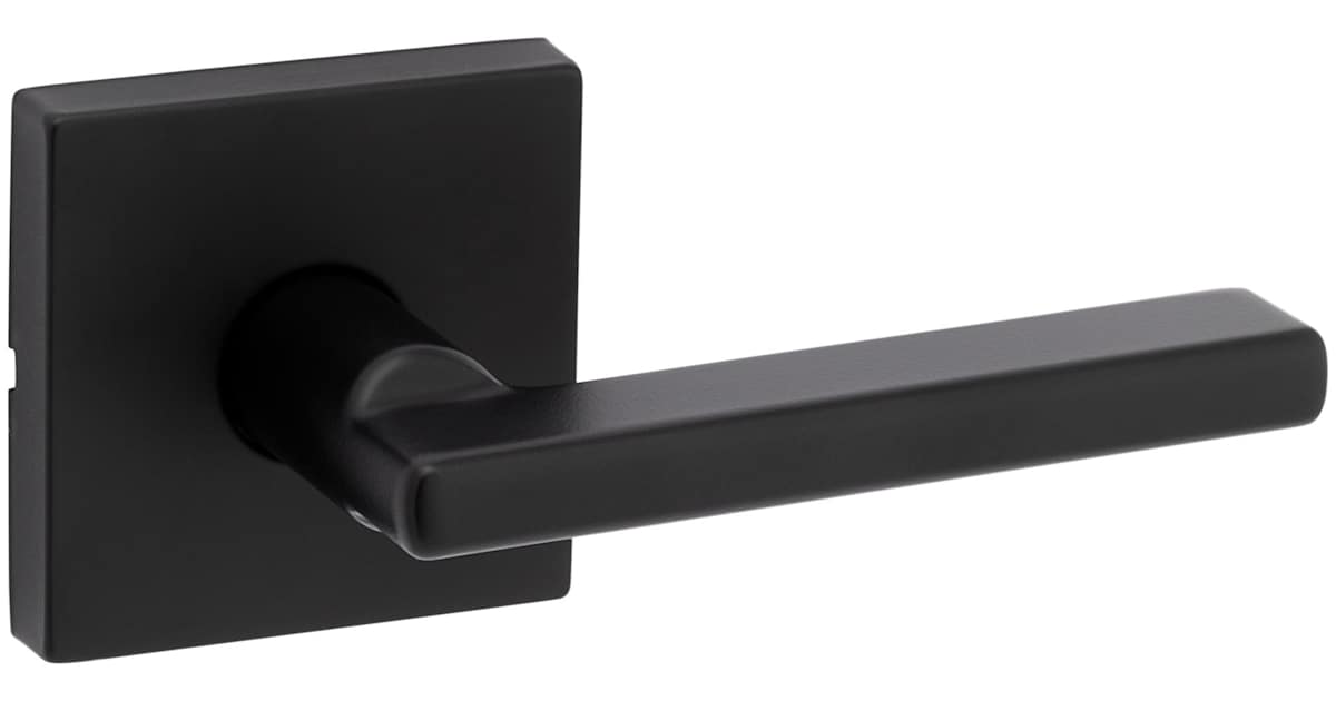 Kwikset Halifax Square Passage Door Lever, Iron Black