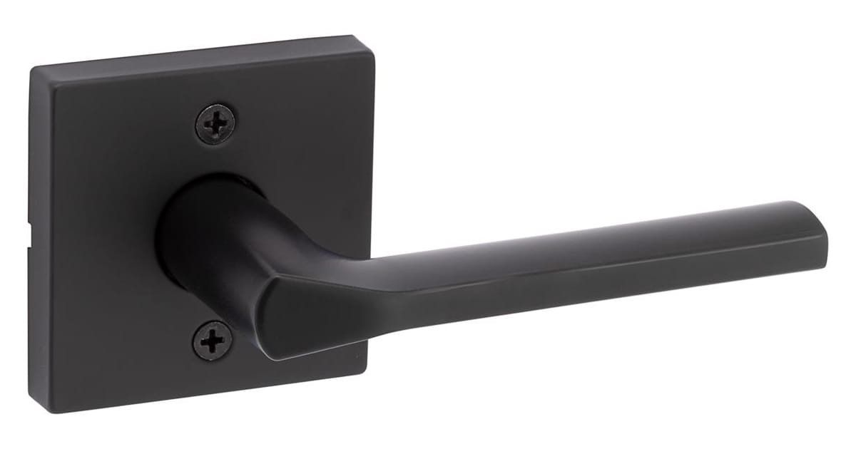 Kwikset 788 Lisbon Single-Cylinder Passage/Entry Door Lever, Iron Black