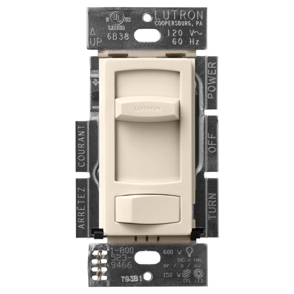 Lutron Skylark Contour LED+ Dimmer Switch, 150-Watt Single-Pole or 3-Way, Light Almond