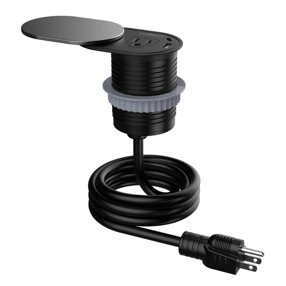 Grommet Socket with Power Outlet and USB Charging Port