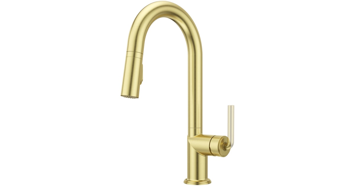 Pfister Tenet Single-Hole Pull-Down Bar/Prep Faucet, Brushed Gold