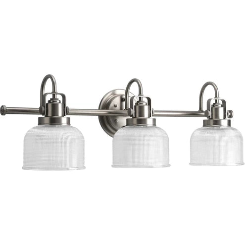 Progress Lighting Archie 26.5 in. 3-Light Polished Chrome Prismatic Glass Bath Vanity Light