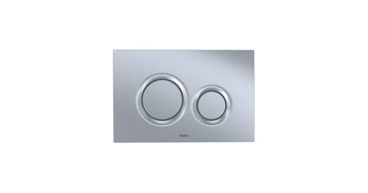 TOTO DuoFit Dual-Button Push Plate, Matte Silver