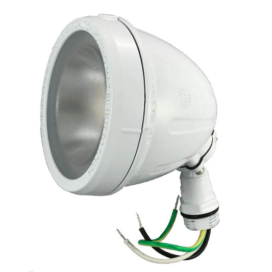 Commercial Electric 14-Watt White Hardwired Integrated LED Metal Spot Landscape Flood Light, 1100 Lumens