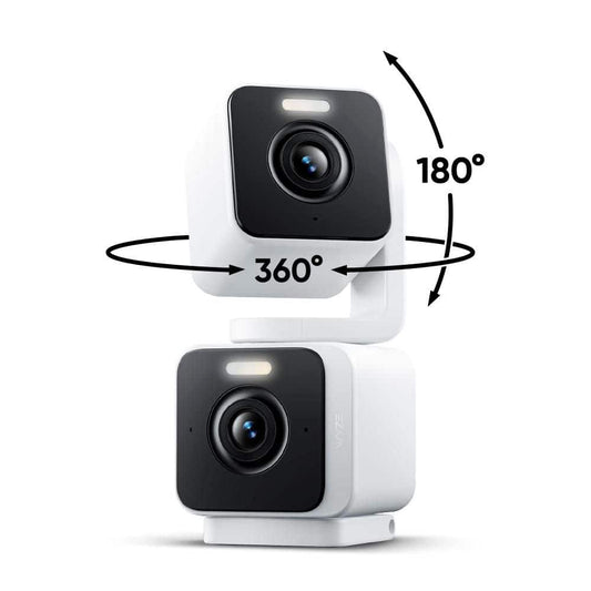 Wyze Pan Cam Duo Indoor/Outdoor Plug-in 2K Security Camera with Pan/Tilt/Zoom & Spotlight