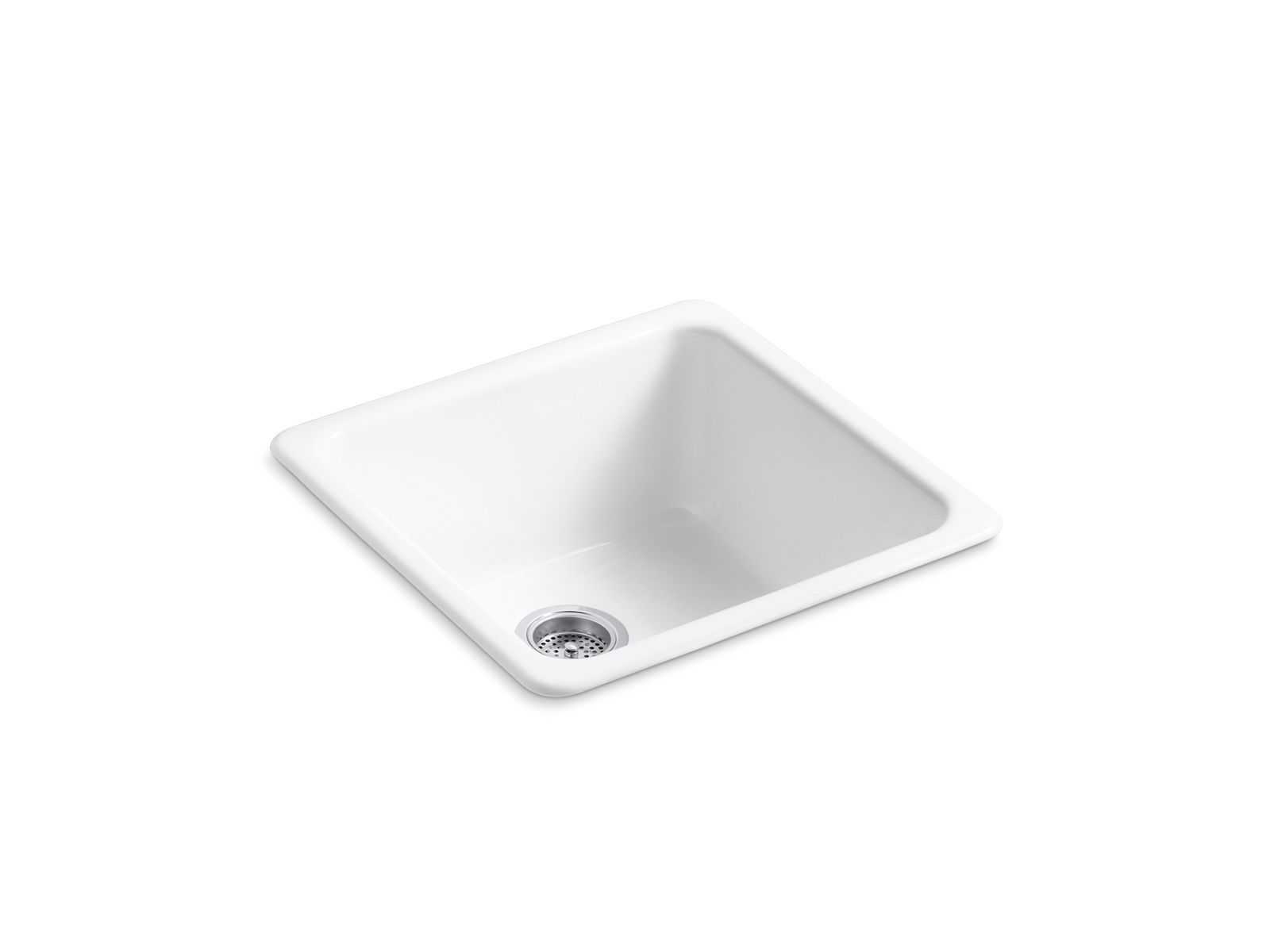 Kohler Iron/Tones 21" Enameled Cast Iron Bar Sink, White (K-6587-0) — Customer Return